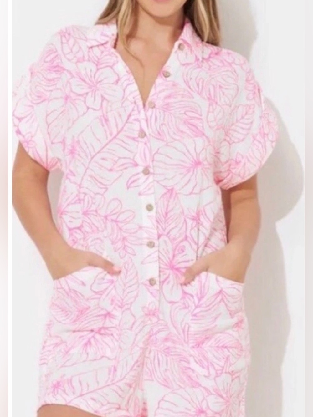 Ocean Drive Floral Gauze Romper